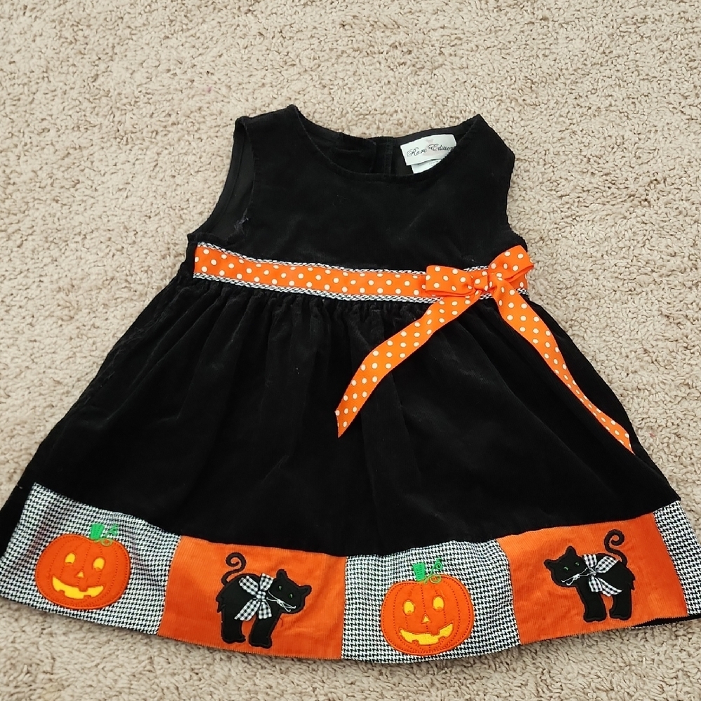 Rare Editions Black and Orange Halloween Dress